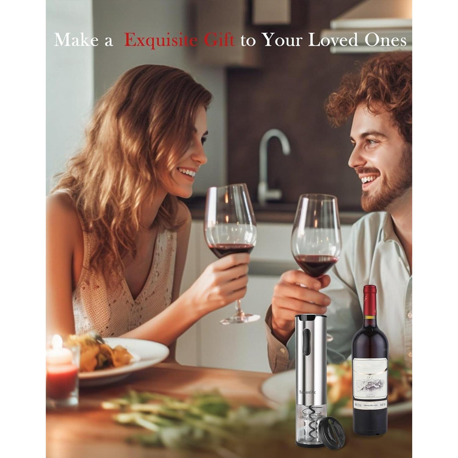 Abridor de Vino Eléctrico Tomentific Recargable con Luz LED