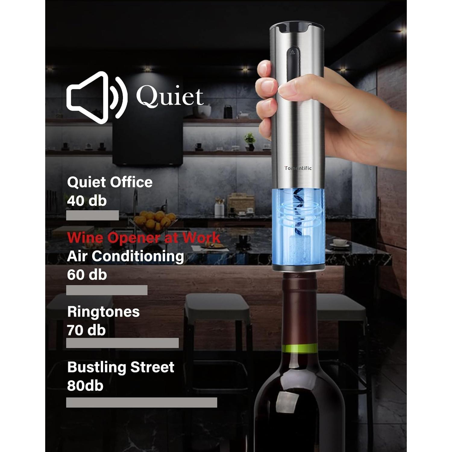 Abridor de Vino Eléctrico Tomentific Recargable con Luz LED