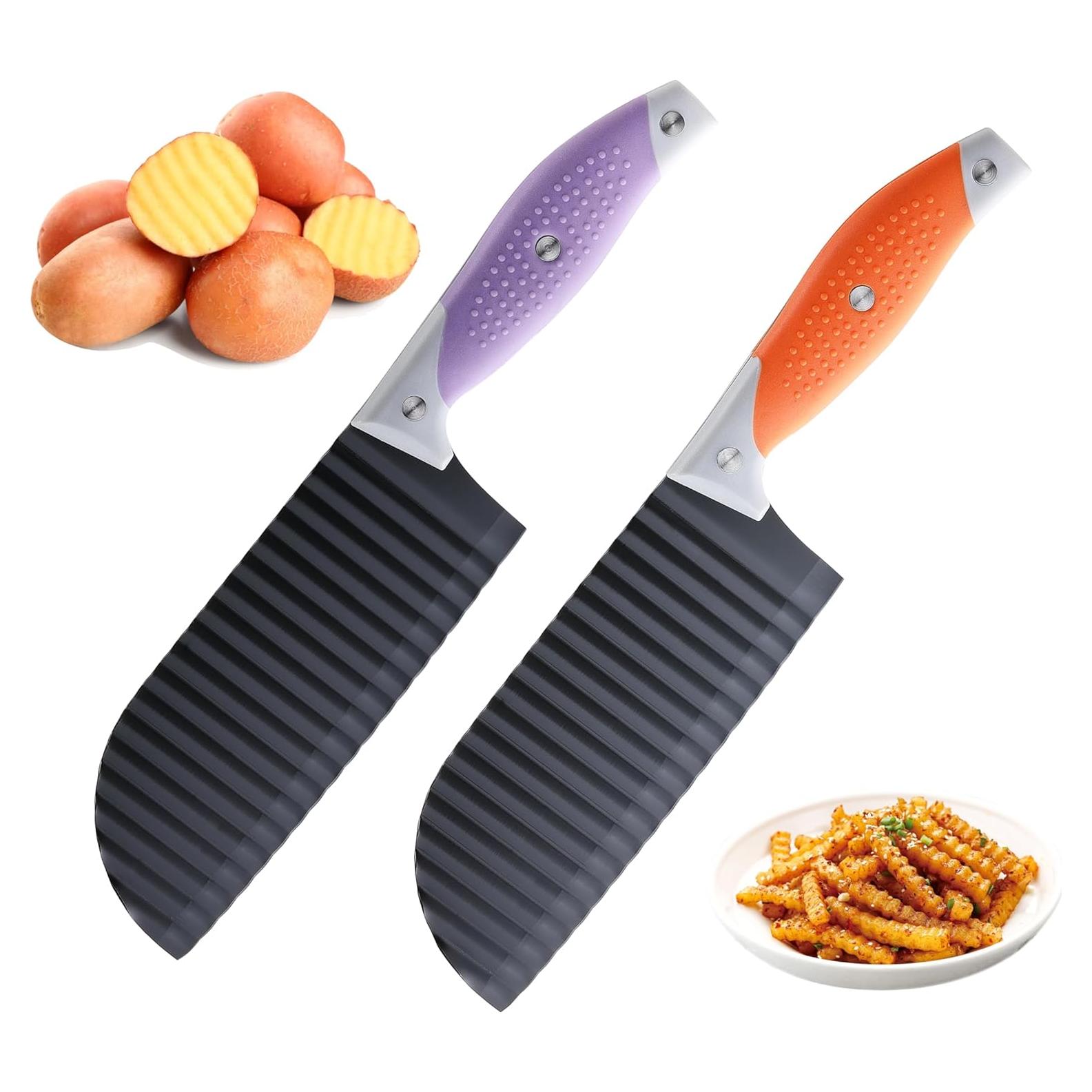 Cuchillo Cortador de Ondas JJOO 2 PCS Acero Inoxidable 15.75 cm