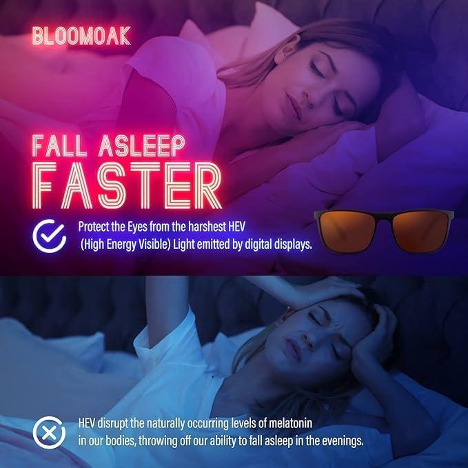 Gafas Bloomoak Antiluz Azul 99% para Juegos - Naranja