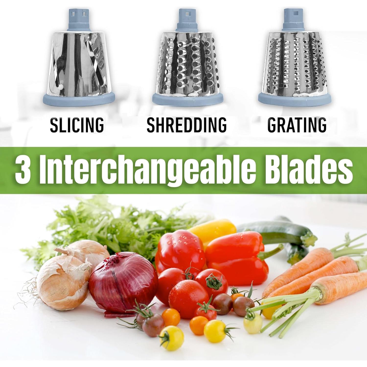 Rallador de Queso Rotativo EMSON 3 Cuchillas Acero Inoxidable