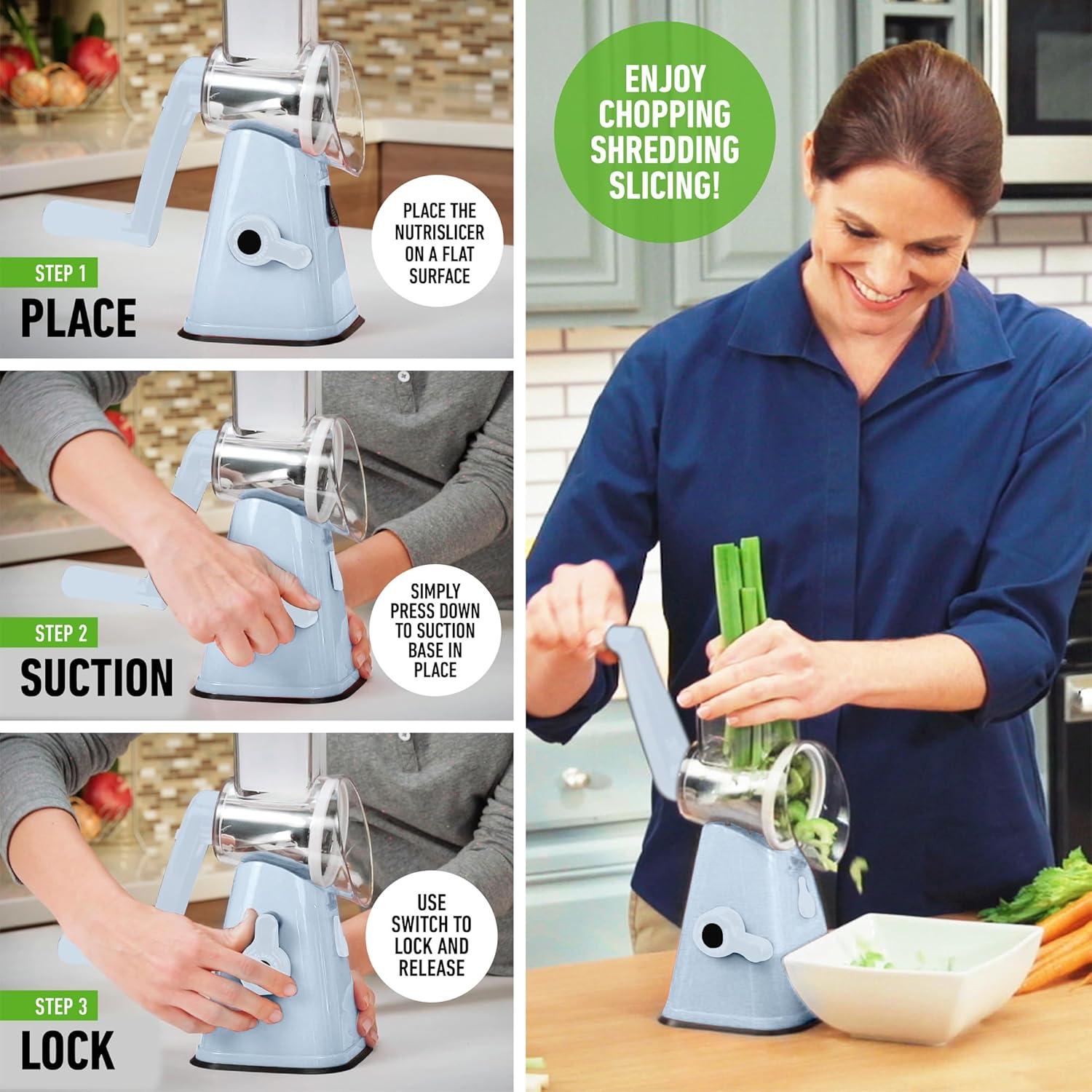 Rallador de Queso Rotativo EMSON 3 Cuchillas Acero Inoxidable