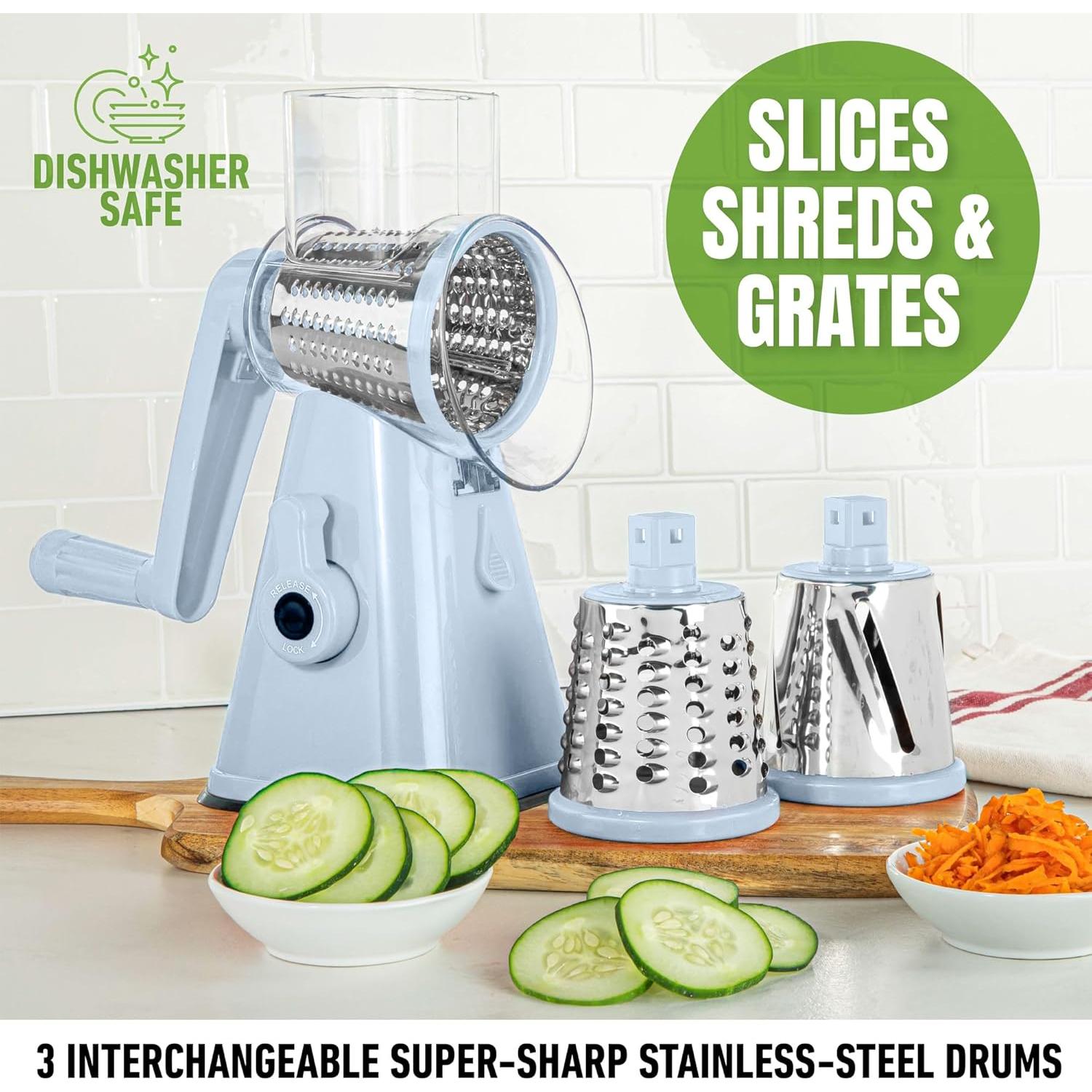 Rallador de Queso Rotativo EMSON 3 Cuchillas Acero Inoxidable