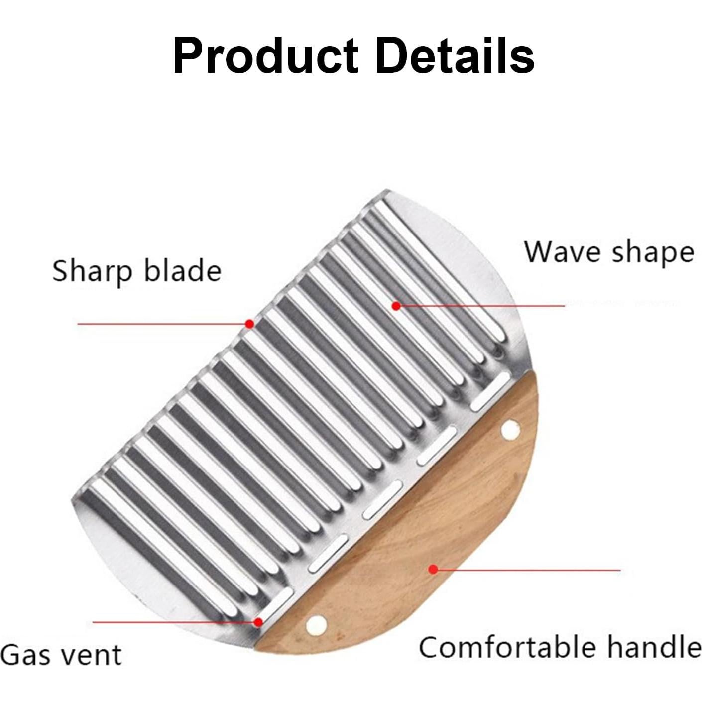 Cortador de Ondas Rpanle de Acero Inoxidable 15.8x11.5cm