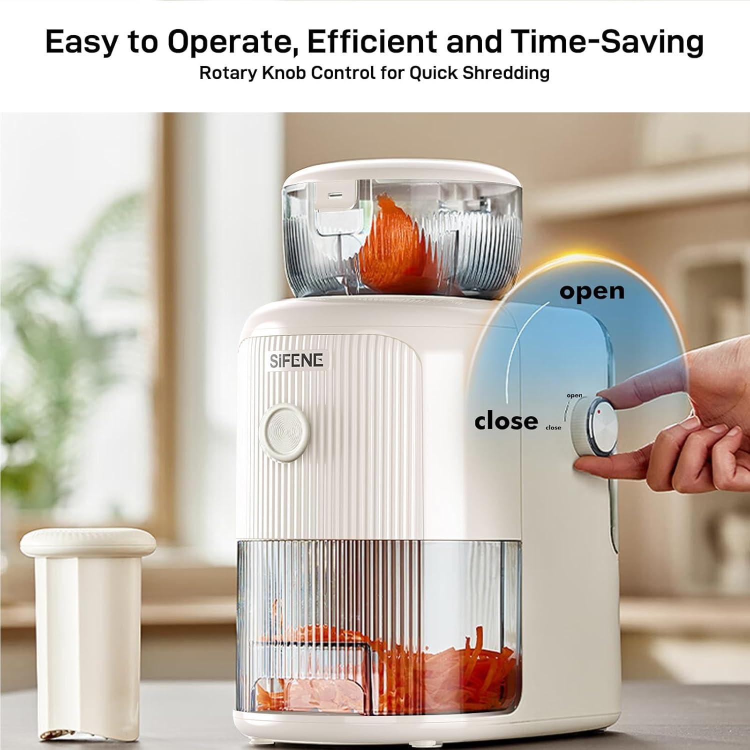 Rallador Eléctrico SiFENE 4 en 1 con Cuchillas Inoxidable