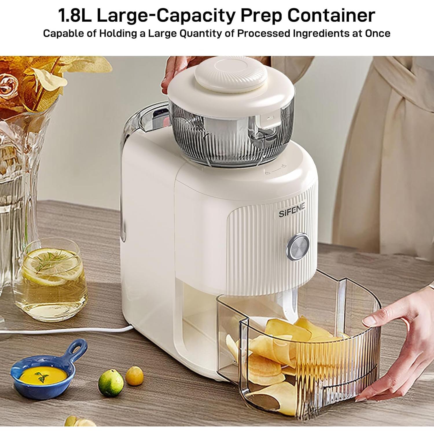 Rallador Eléctrico SiFENE 4 en 1 con Cuchillas Inoxidable