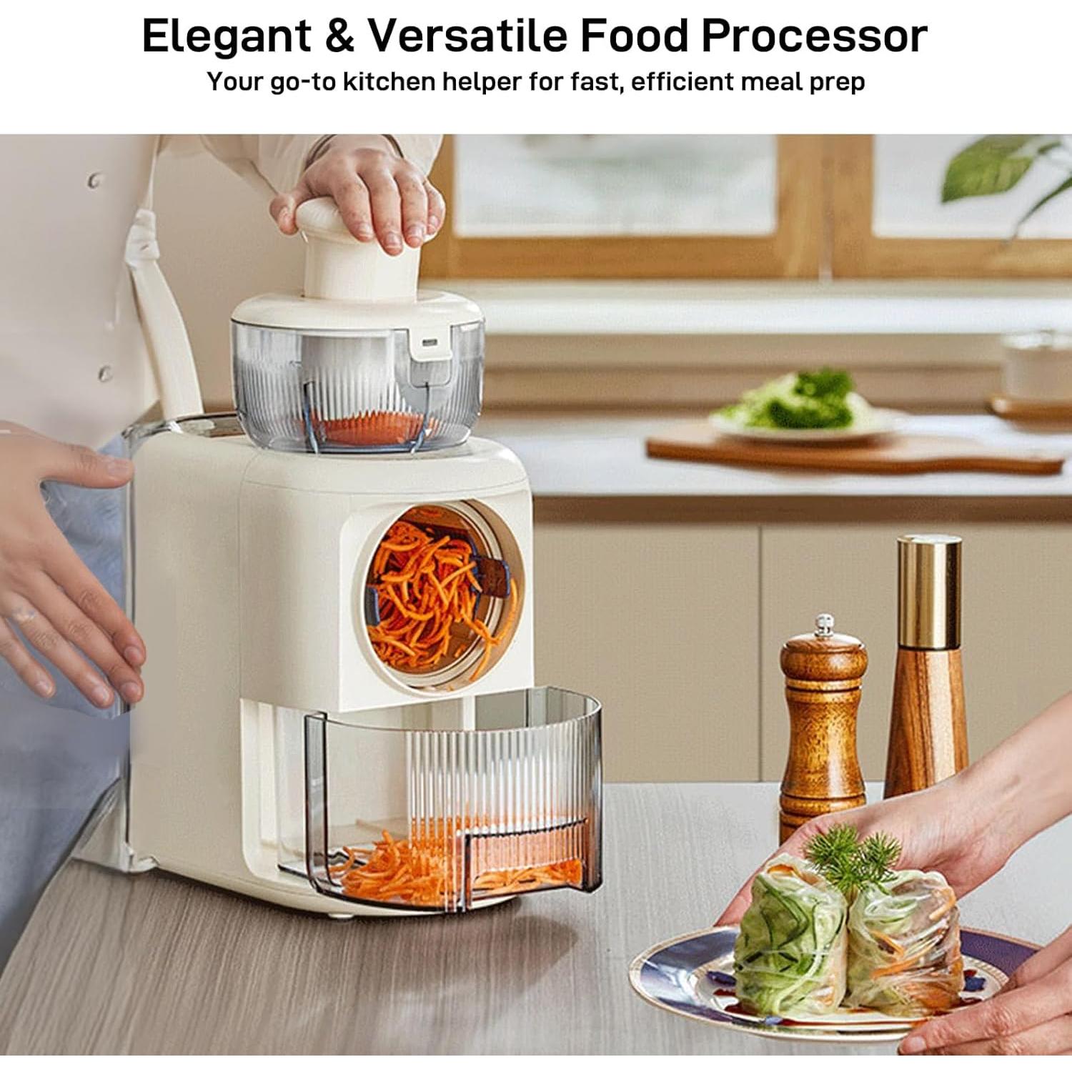 Rallador Eléctrico SiFENE 4 en 1 con Cuchillas Inoxidable