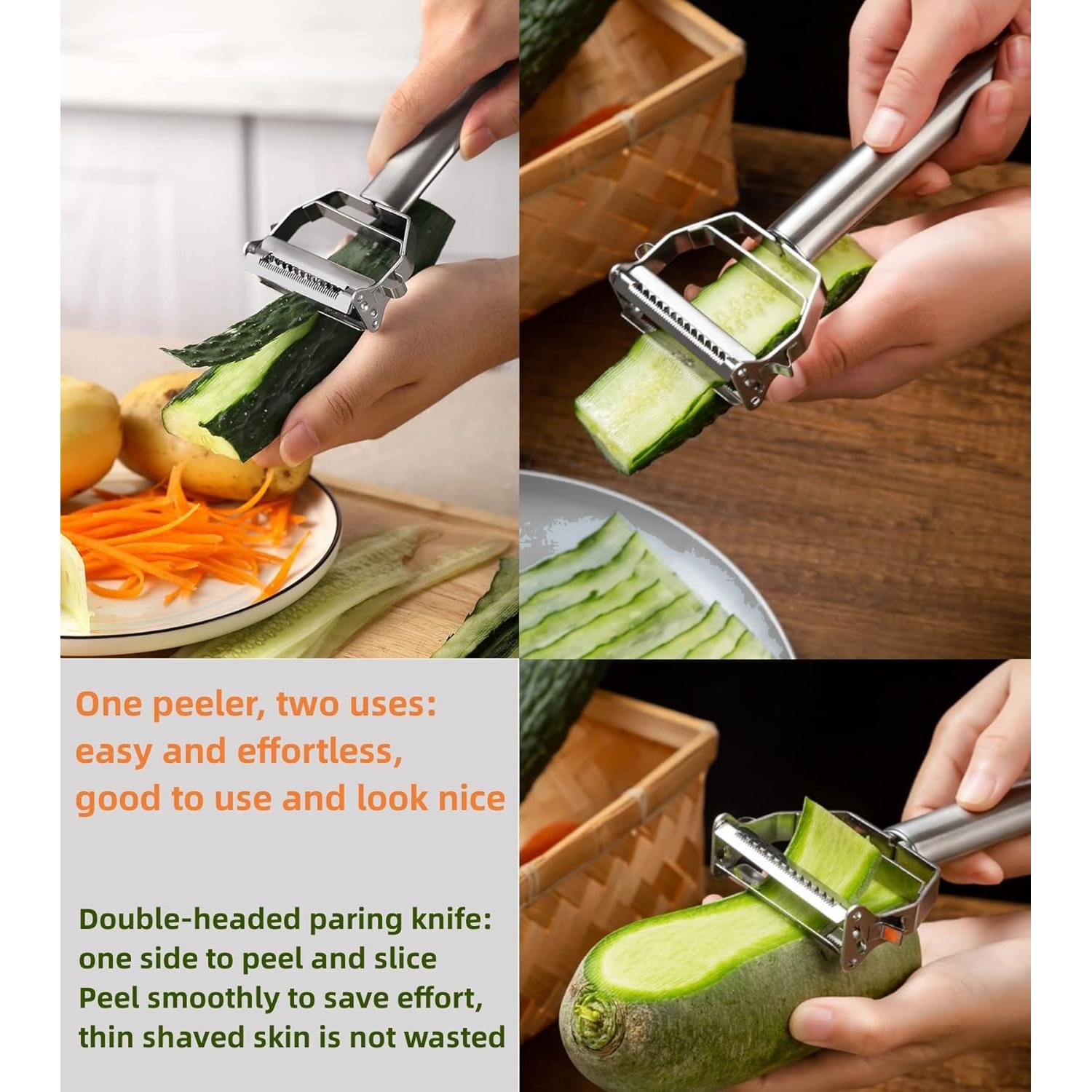 Pelador de Verduras SIKATIHU Acero Inoxidable Doble Cara