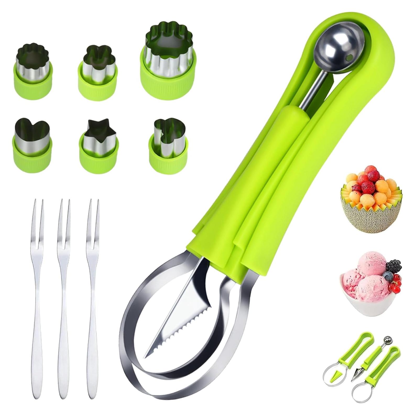 Juego de Cortadores de Sandía 12 Piezas Aorplim Acero Inoxidable