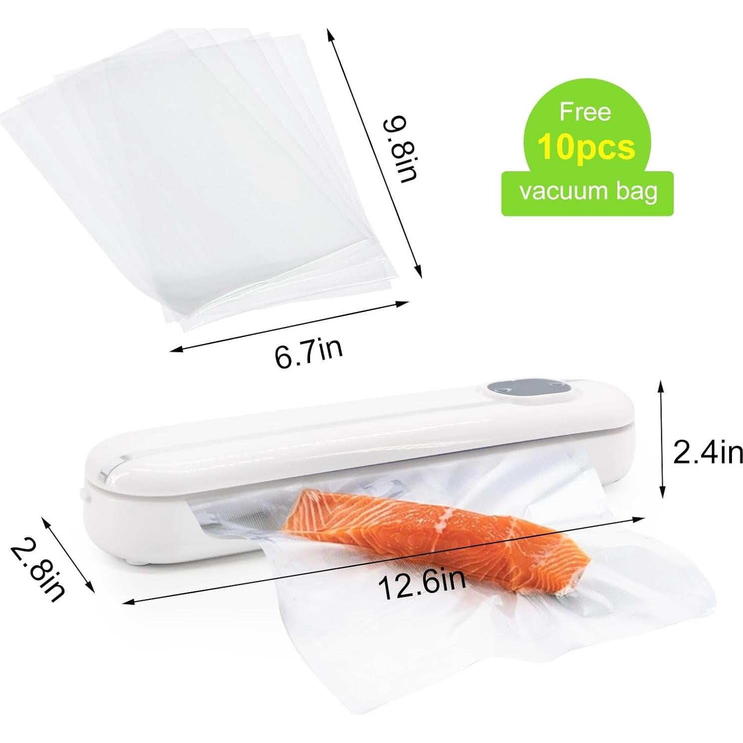 Sellador al vacío Truloven ZKJ-ZHU con 10 bolsas y LED