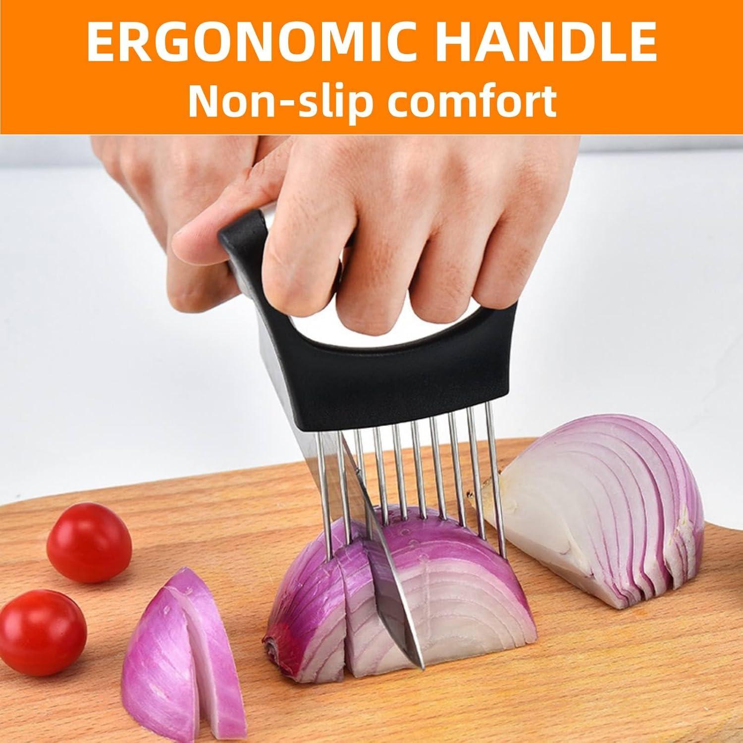 Soporte Cortador de Cebolla SNSZNMY Acero Inoxidable 1 Paquete