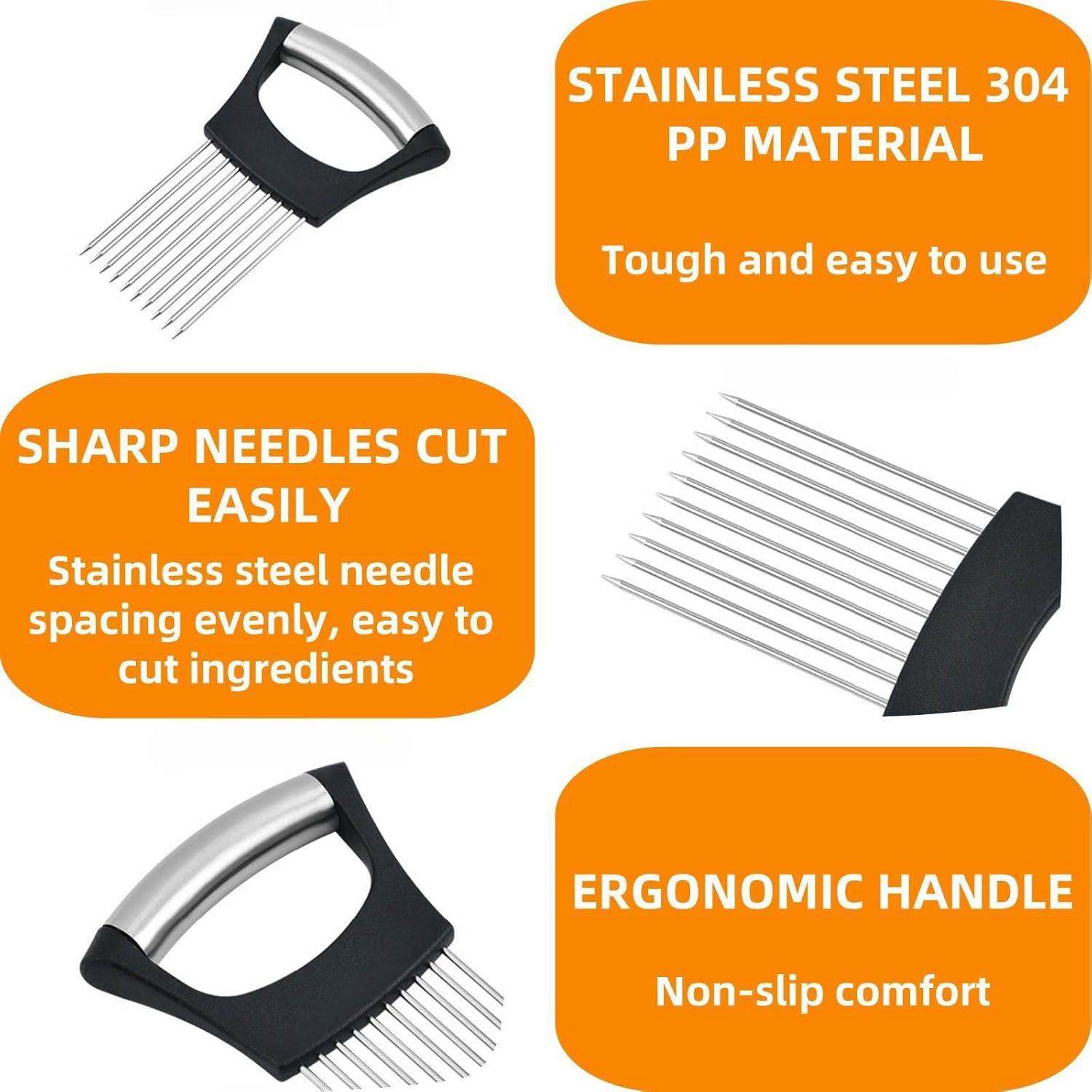 Soporte Cortador de Cebolla SNSZNMY Acero Inoxidable 1 Paquete