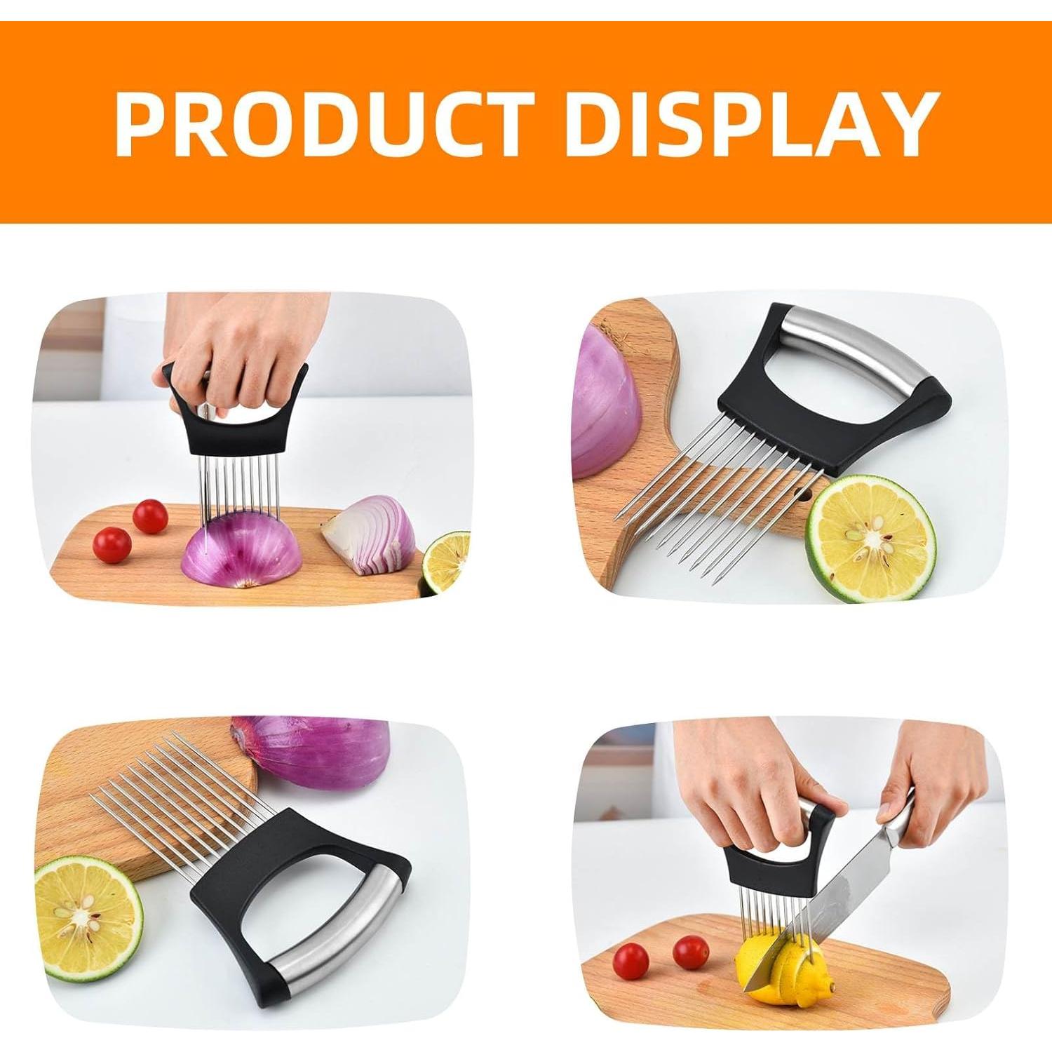 Soporte Cortador de Cebolla SNSZNMY Acero Inoxidable 1 Paquete