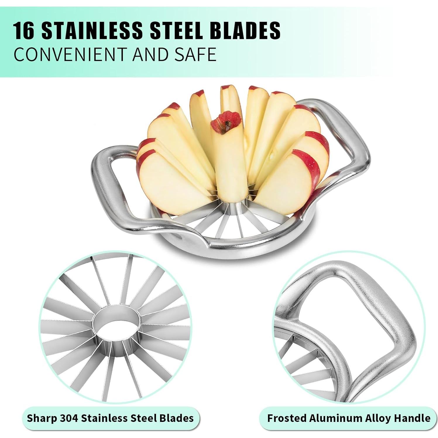 Cortador de Manzanas LIIGEMI 22.1x14 cm 16 Rebanadas Acero Inox