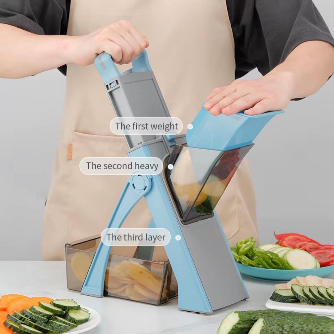 Rebanador Mandolina LUKSVIA 5 en 1 Ajustable 0.1-8 mm