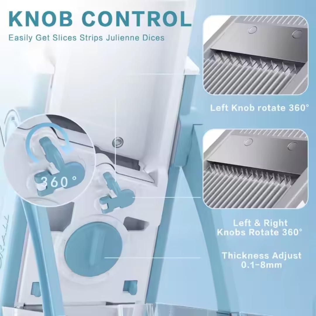 Rebanador Mandolina LUKSVIA 5 en 1 Ajustable 0.1-8 mm