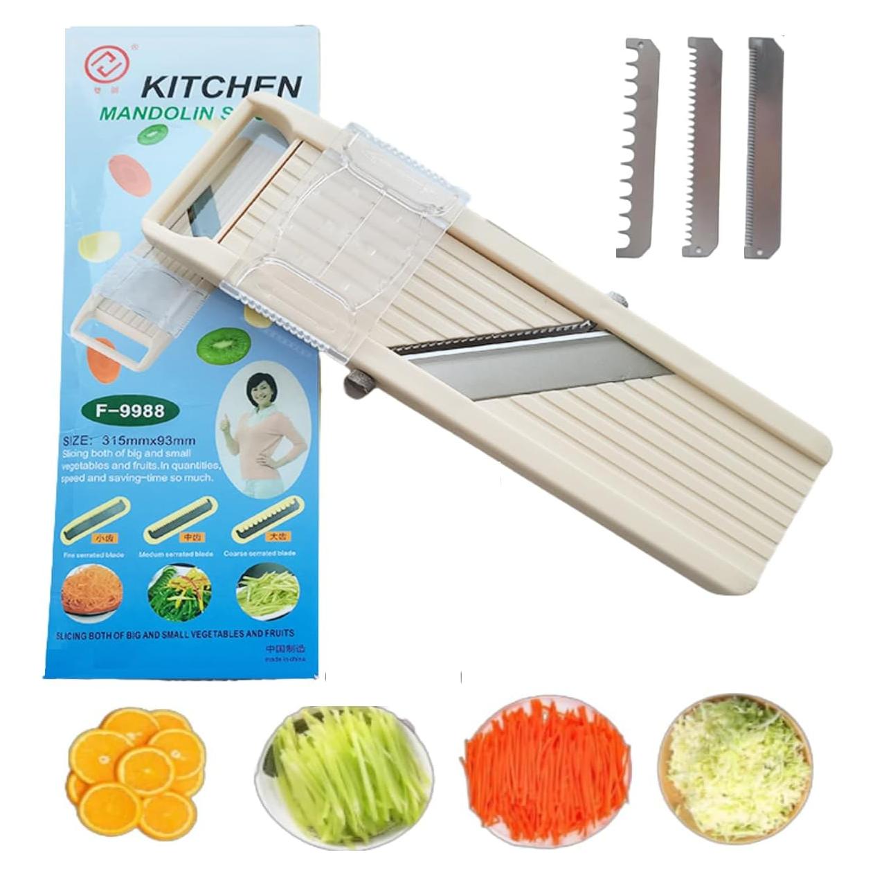 Mandolina de Cocina GILINIMY con 4 Cuchillas Intercambiables