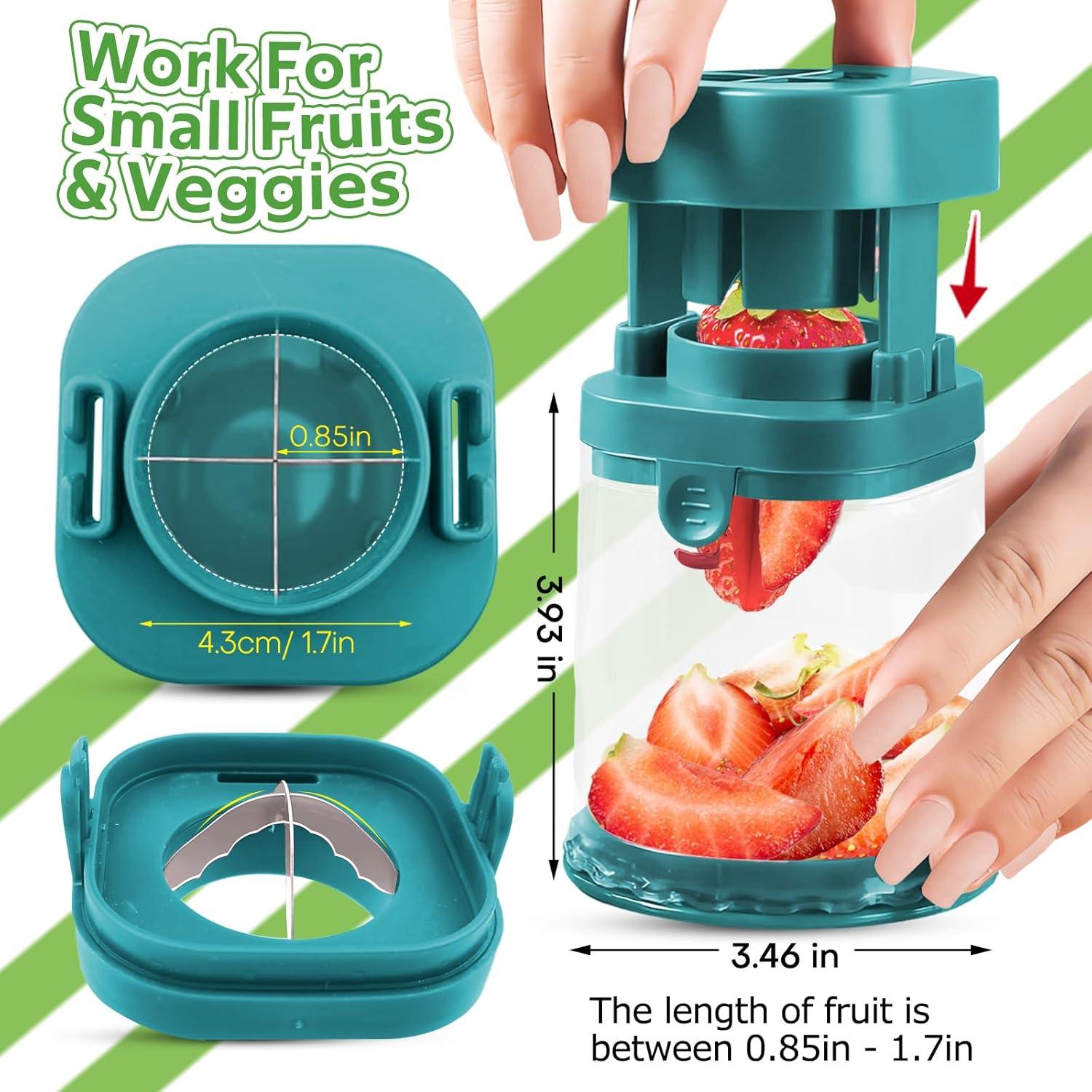 Cortador de Frutas Pequeño COKSDUPID Acero Inoxidable Verde