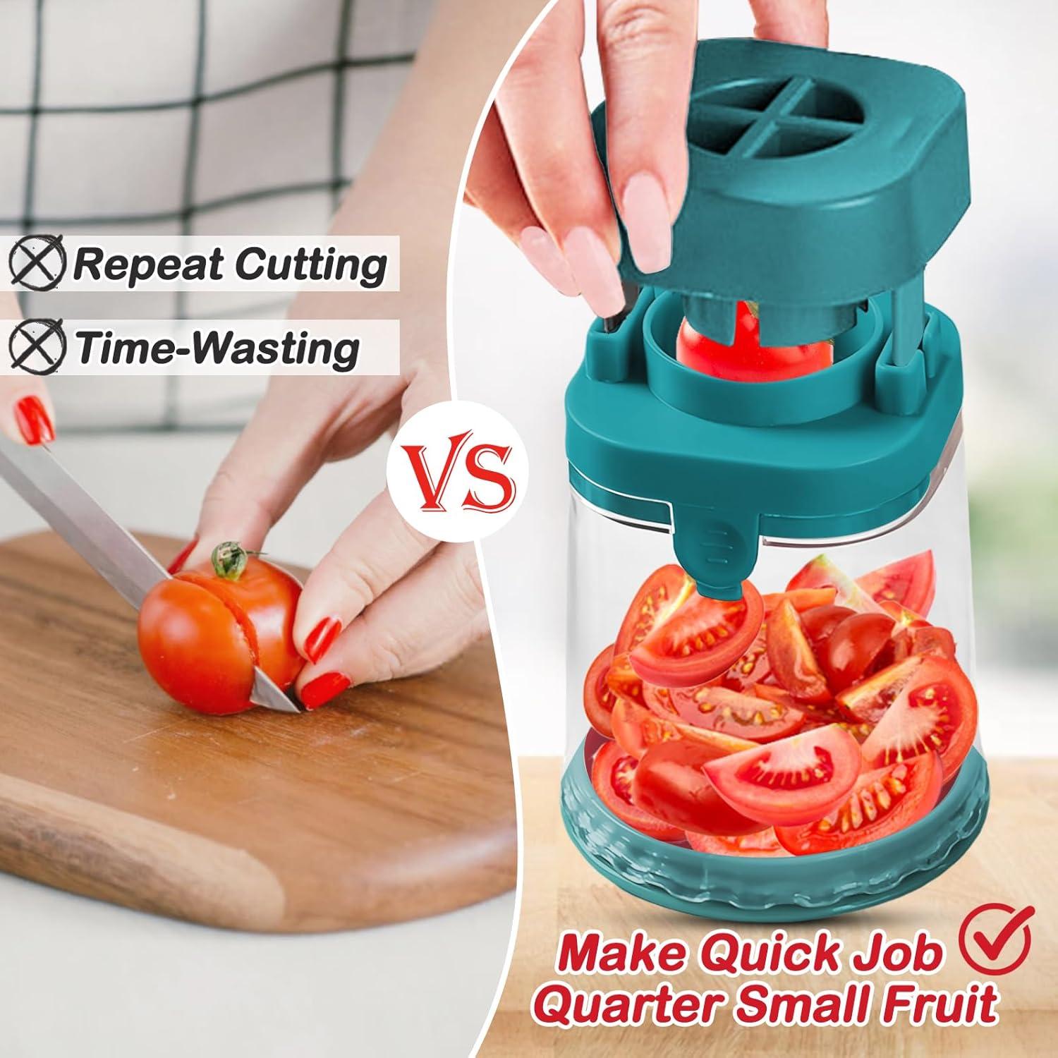 Cortador de Frutas Pequeño COKSDUPID Acero Inoxidable Verde