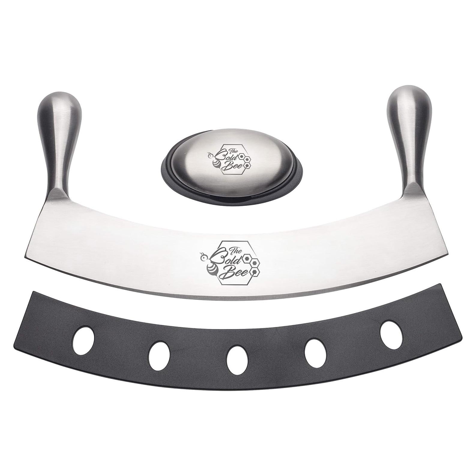 Cuchillo Mezzaluna 30,48 cm The Bold Bee + Jabón Gratis