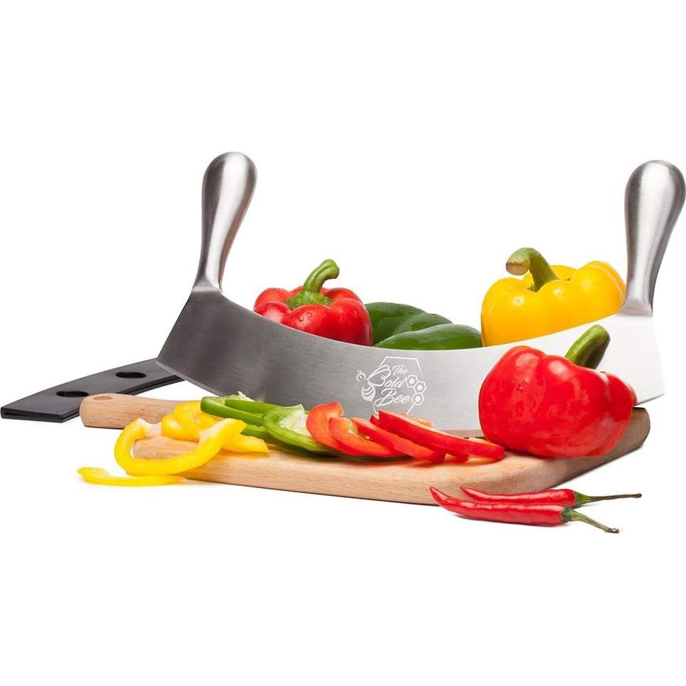 Cuchillo Mezzaluna 30,48 cm The Bold Bee + Jabón Gratis