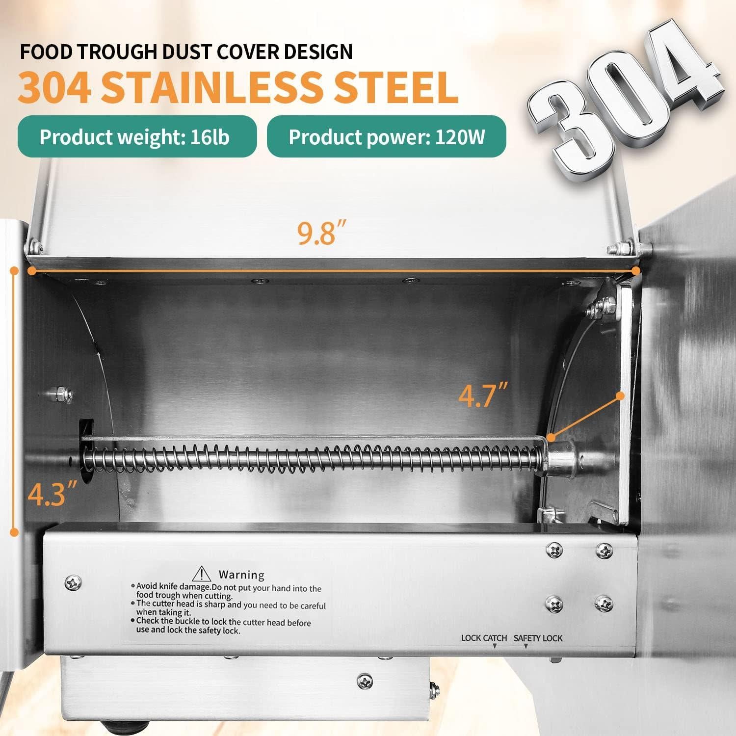 Rebanadora Eléctrica Newhai de Verduras y Frutas 10mm Acero Inoxidable