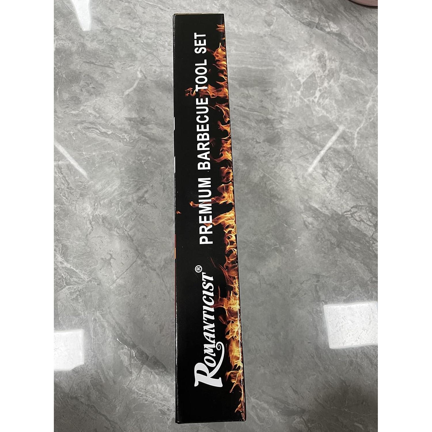 Juego de Accesorios para BBQ ROMANTICIST 28 Piezas Acero Inox