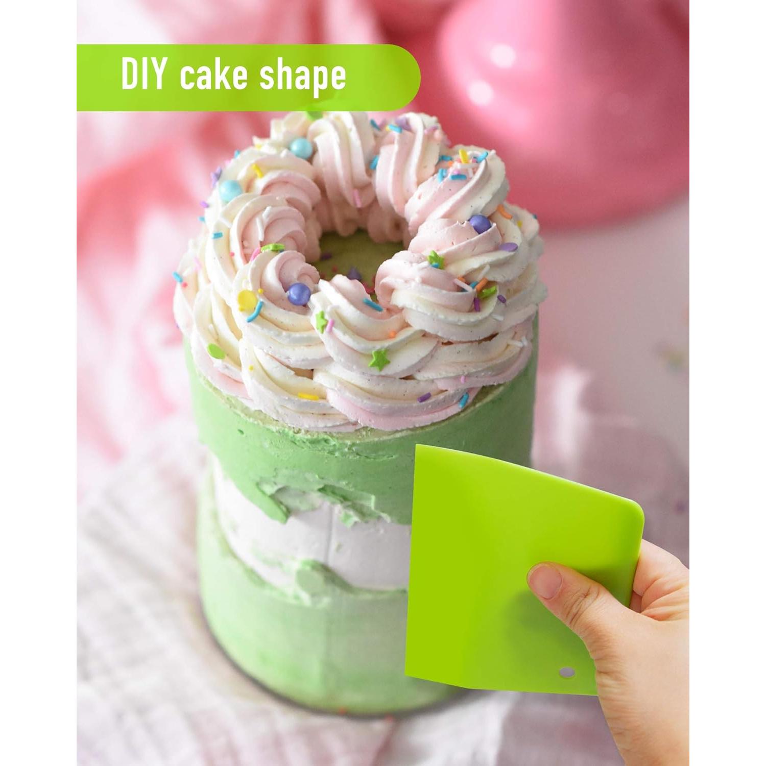 Raspador de Masa YUNDUOJIA 2PCS Plástico Flexible 13.2x9.3cm