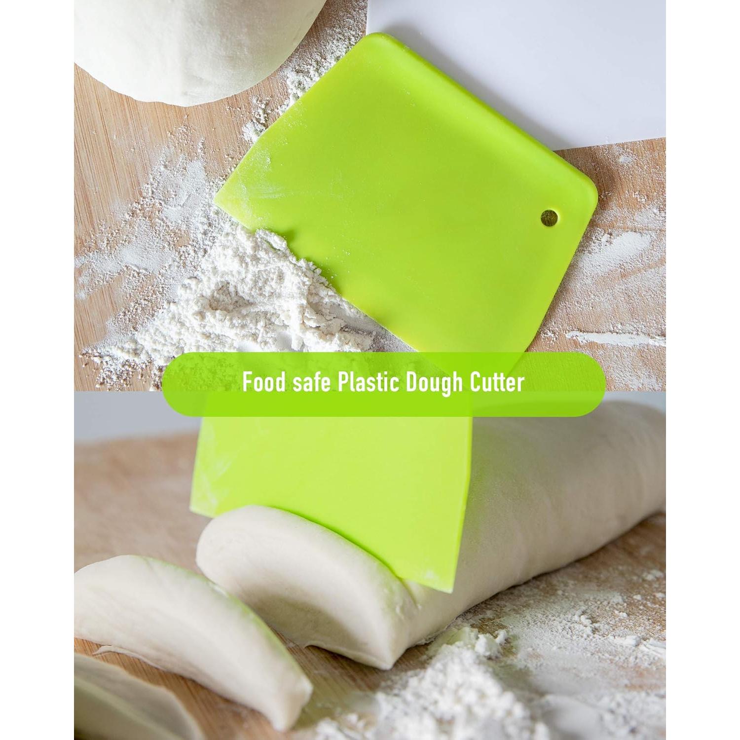 Raspador de Masa YUNDUOJIA 2PCS Plástico Flexible 13.2x9.3cm