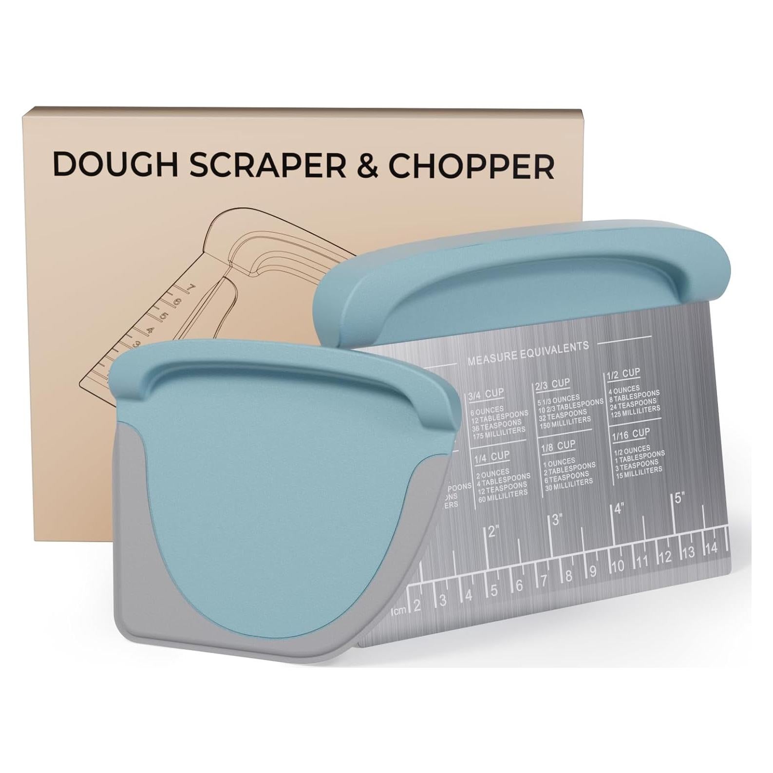 Raspador de Masa 2 en 1 BIGFIT Acero Inoxidable Azul