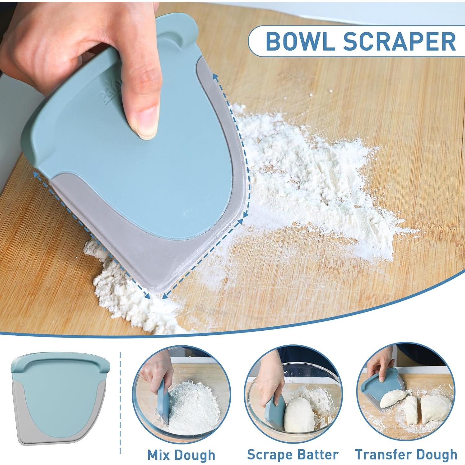 Raspador de Masa 2 en 1 BIGFIT Acero Inoxidable Azul