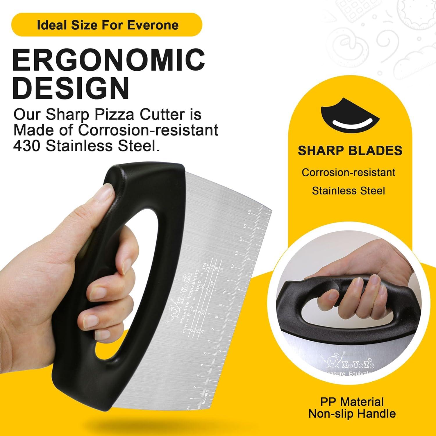 Cortador de masa XoYoZo 17 cm acero inoxidable con tapa