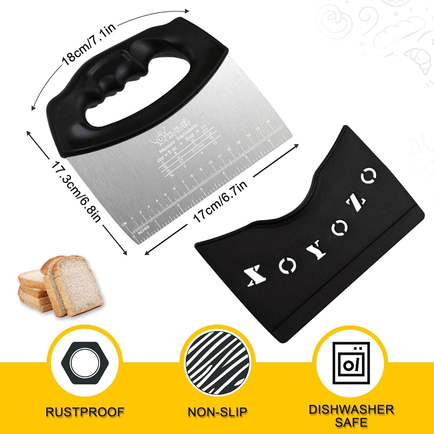 Cortador de masa XoYoZo 17 cm acero inoxidable con tapa