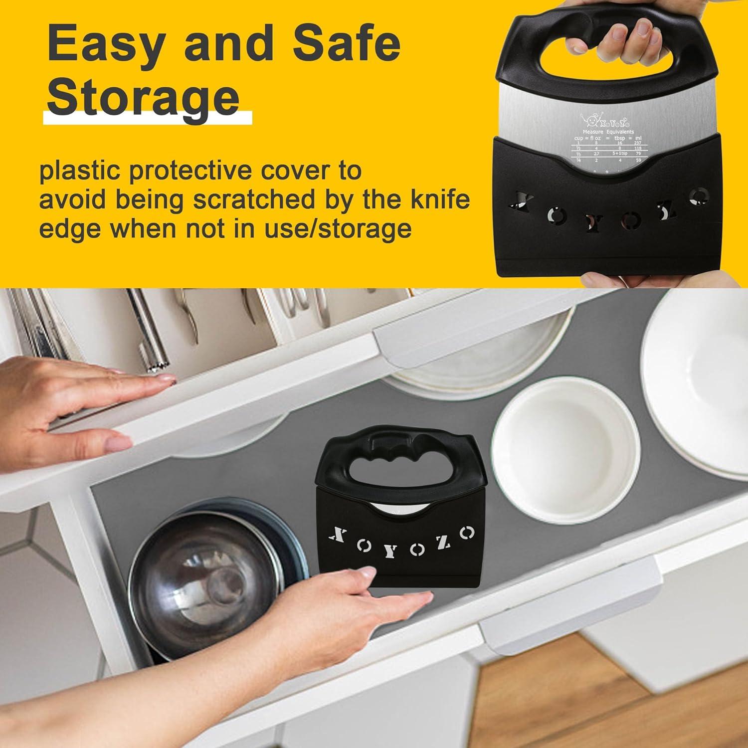 Cortador de masa XoYoZo 17 cm acero inoxidable con tapa