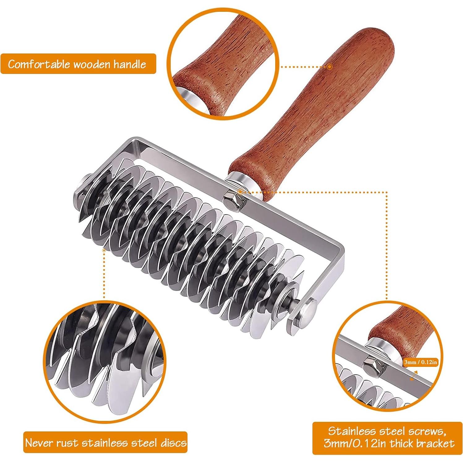 Cortador de Masa Plant Castle de Acero Inoxidable y Madera