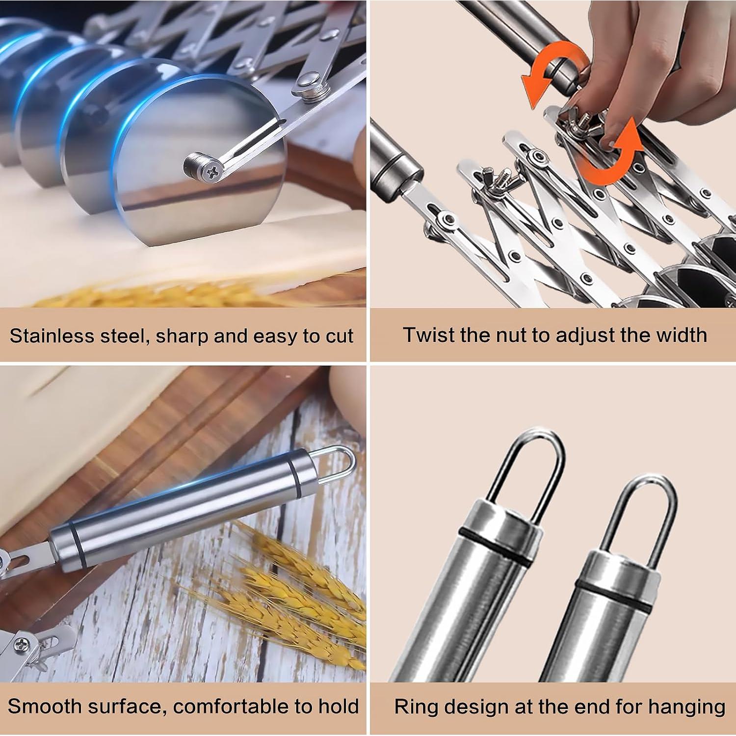 Cortador de Masa Mlesi 5 Ruedas Acero Inoxidable 0.41 kg