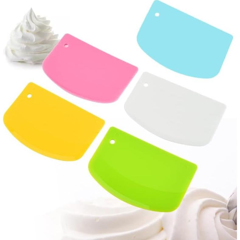 Paquete de 5 Raspadores de Masa FORTINGO Multicolor 13,5 cm