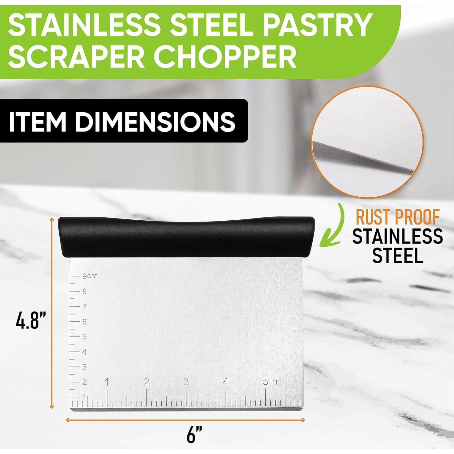 Raspador de Masa Spring Chef Acero Inoxidable Negro 15 cm