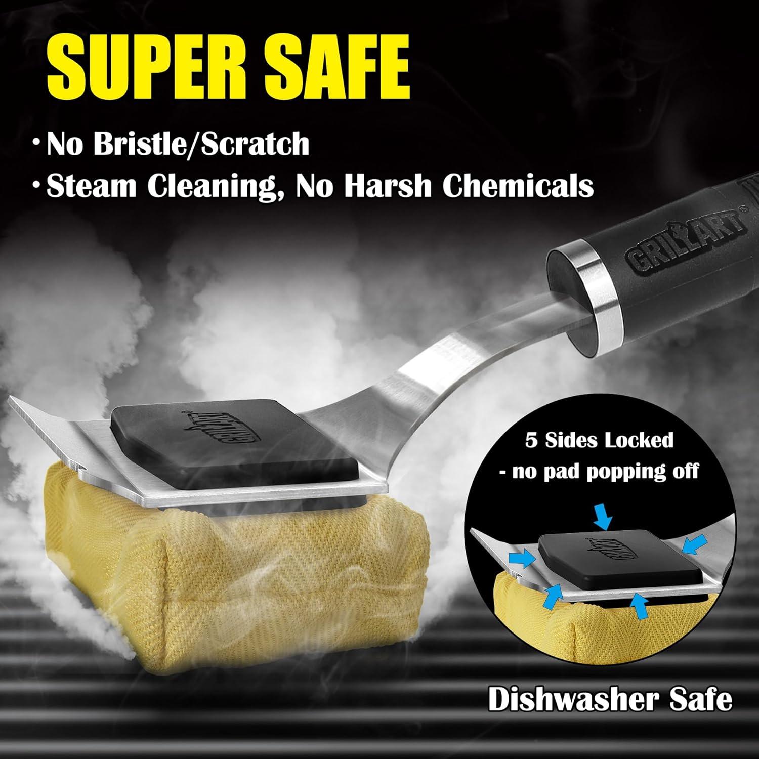 Cepillo de Parrilla GRILLART Sin Cerda 43 cm Accesorios BBQ