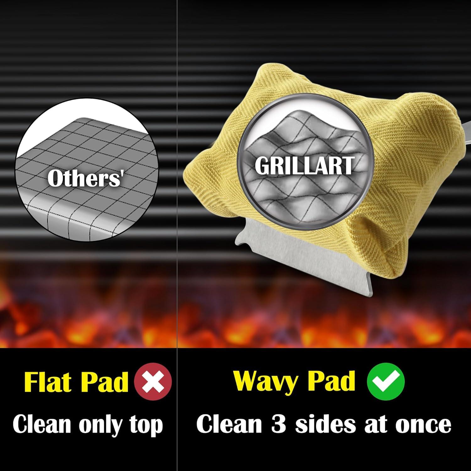 Cepillo de Parrilla GRILLART Sin Cerda 43 cm Accesorios BBQ