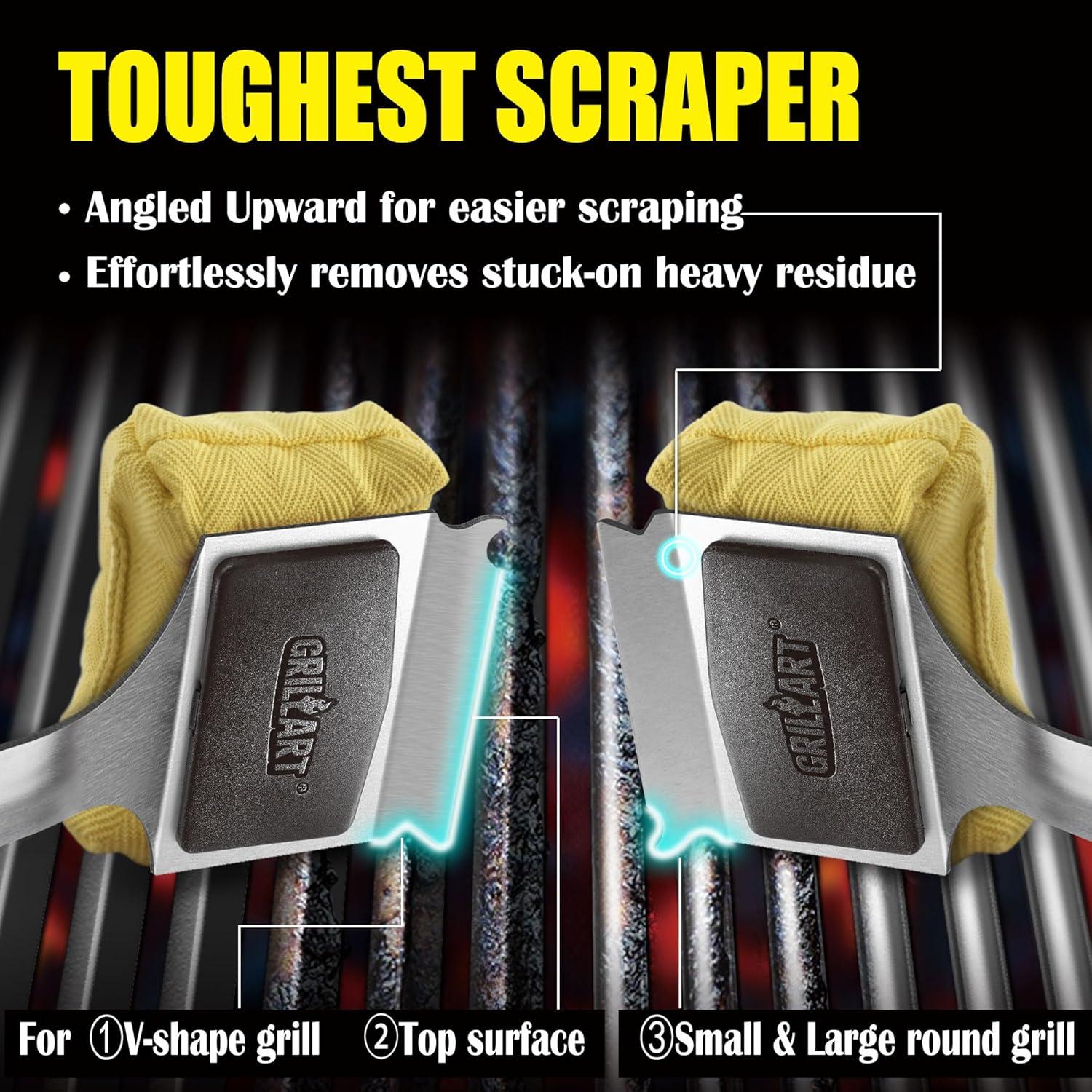 Cepillo de Parrilla GRILLART Sin Cerda 43 cm Accesorios BBQ