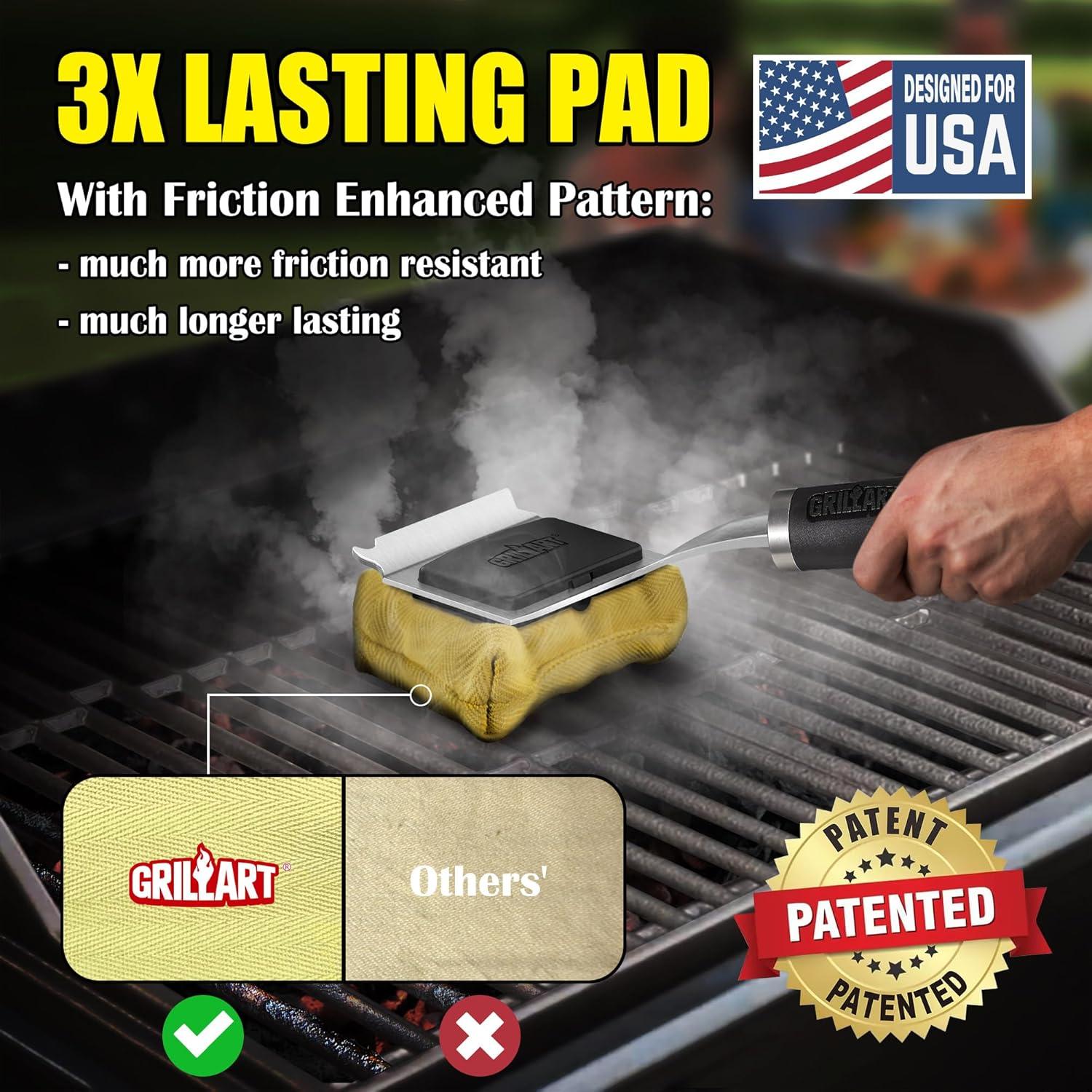 Cepillo de Parrilla GRILLART Sin Cerda 43 cm Accesorios BBQ