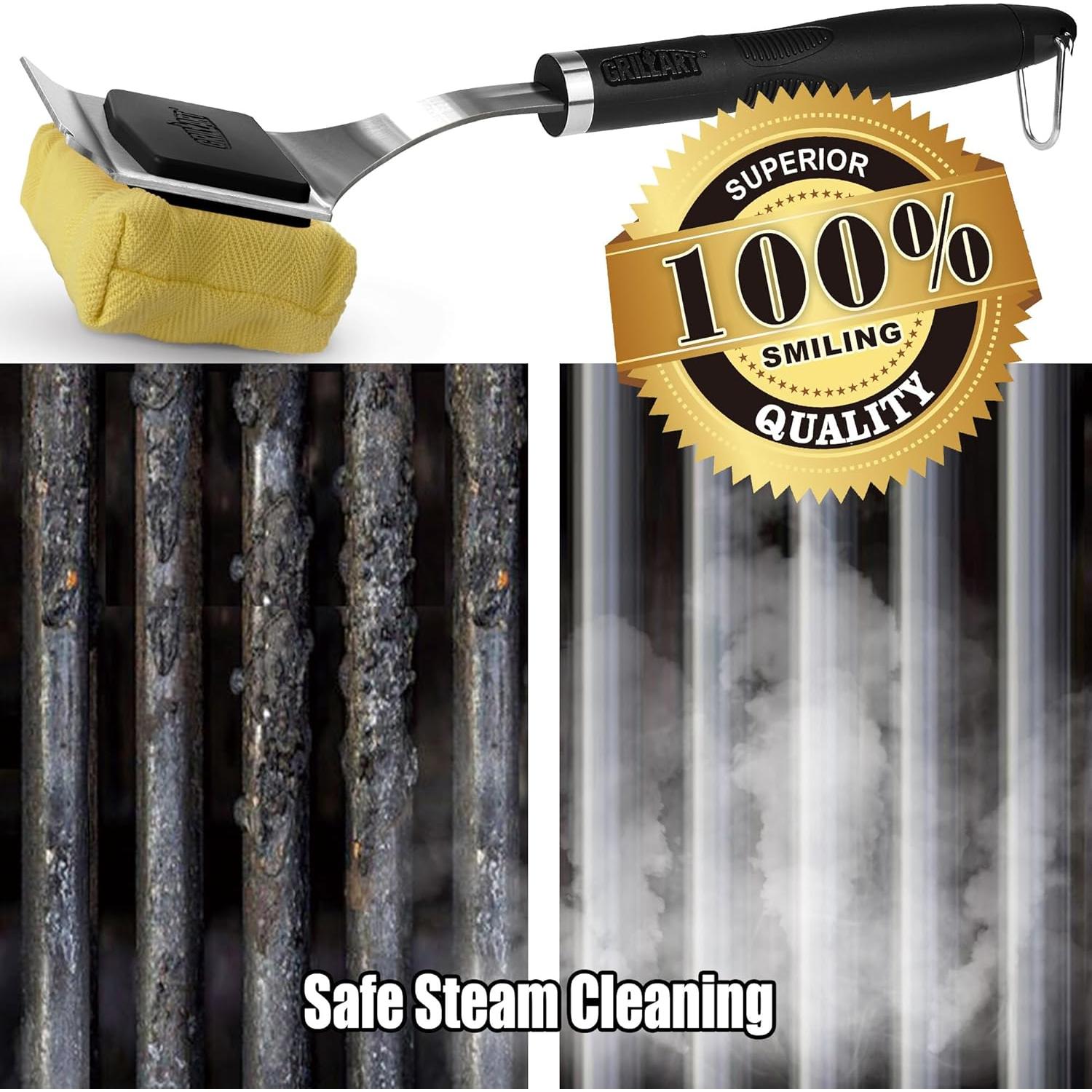 Cepillo de Parrilla GRILLART Sin Cerda 43 cm Accesorios BBQ