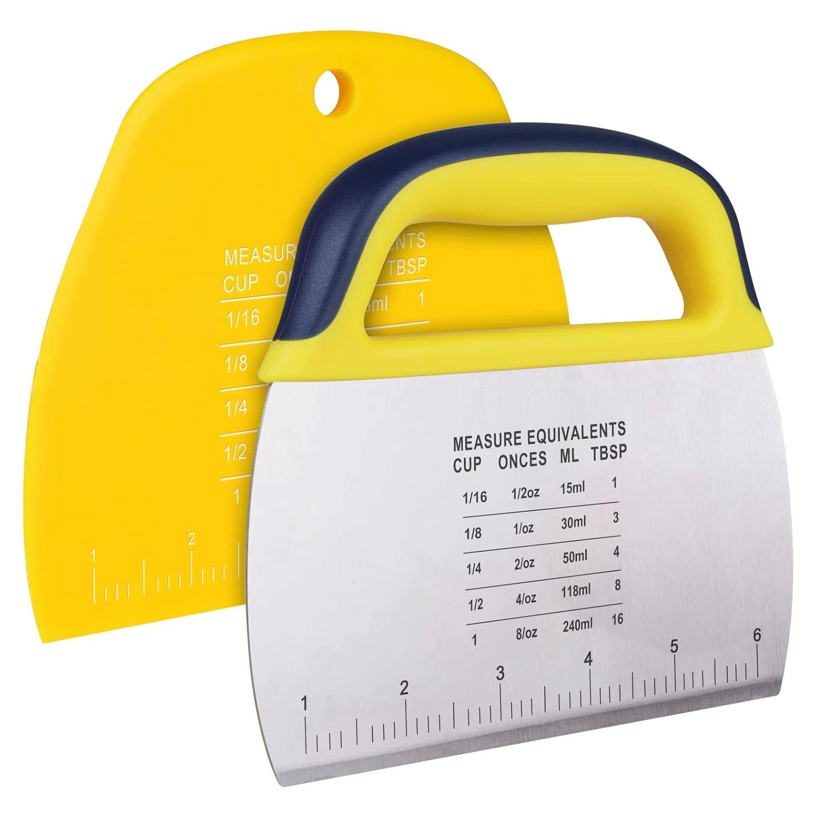 Raspador de Masa YGDZ 2 Pcs Acero Inoxidable y Plástico