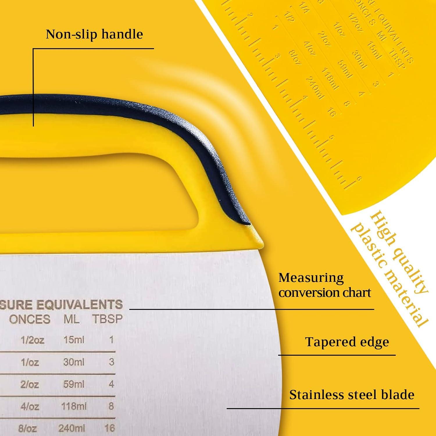 Raspador de Masa YGDZ 2 Pcs Acero Inoxidable y Plástico