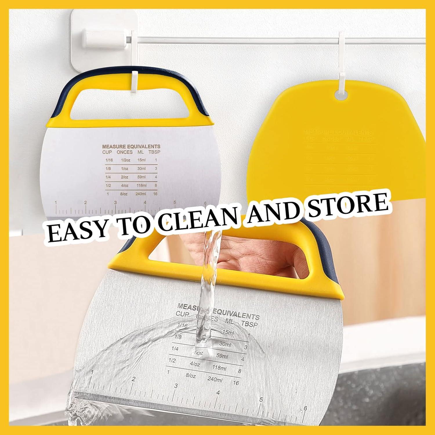 Raspador de Masa YGDZ 2 Pcs Acero Inoxidable y Plástico