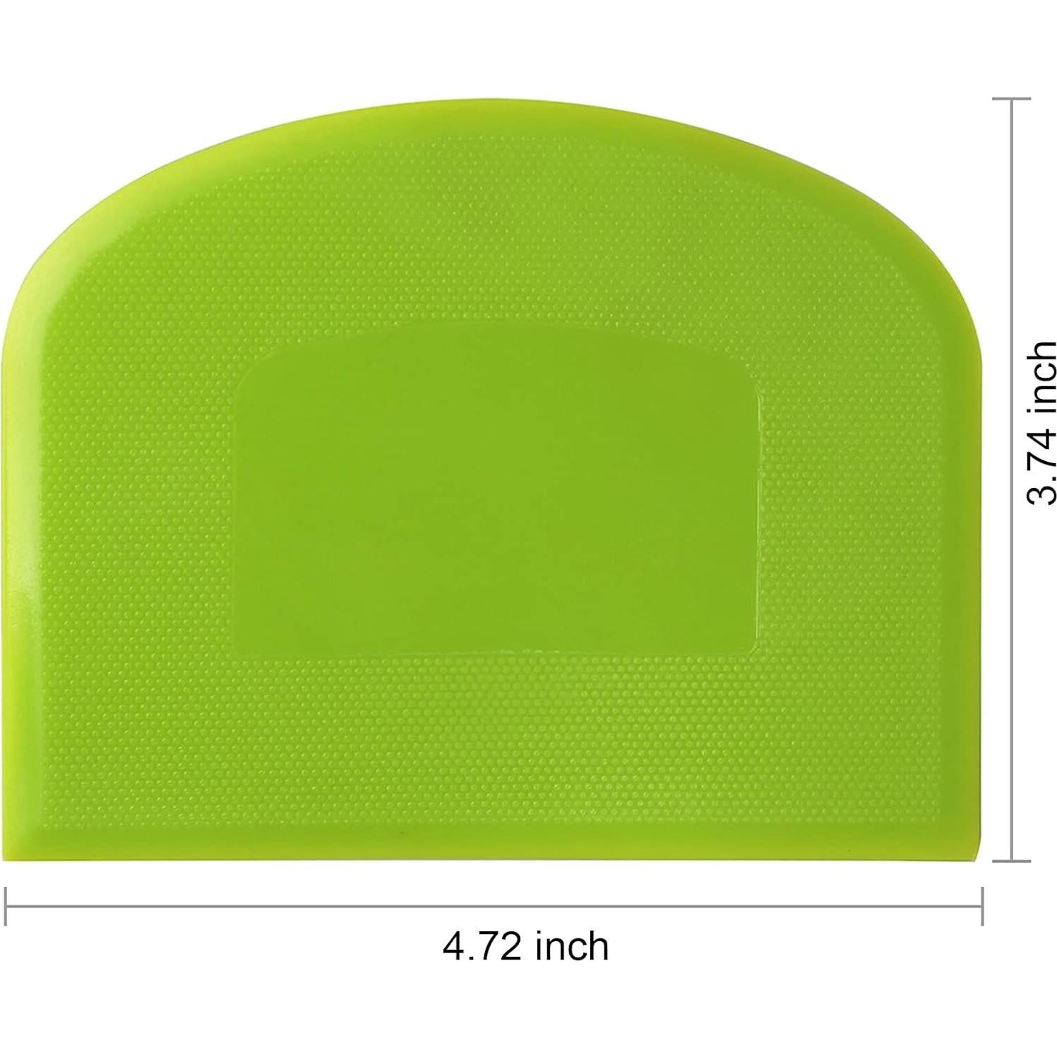 Raspador de Masa Suanyok 2 Piezas Plástico Flexible Blanco-Verde