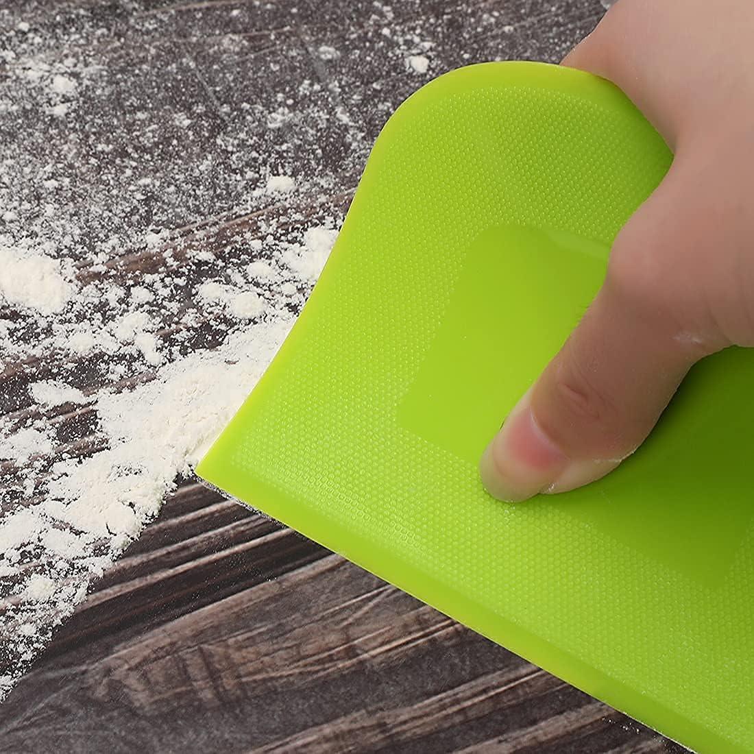 Raspador de Masa Suanyok 2 Piezas Plástico Flexible Blanco-Verde