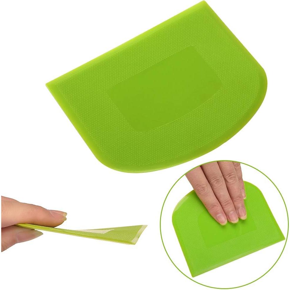 Raspador de Masa Suanyok 2 Piezas Plástico Flexible Blanco-Verde