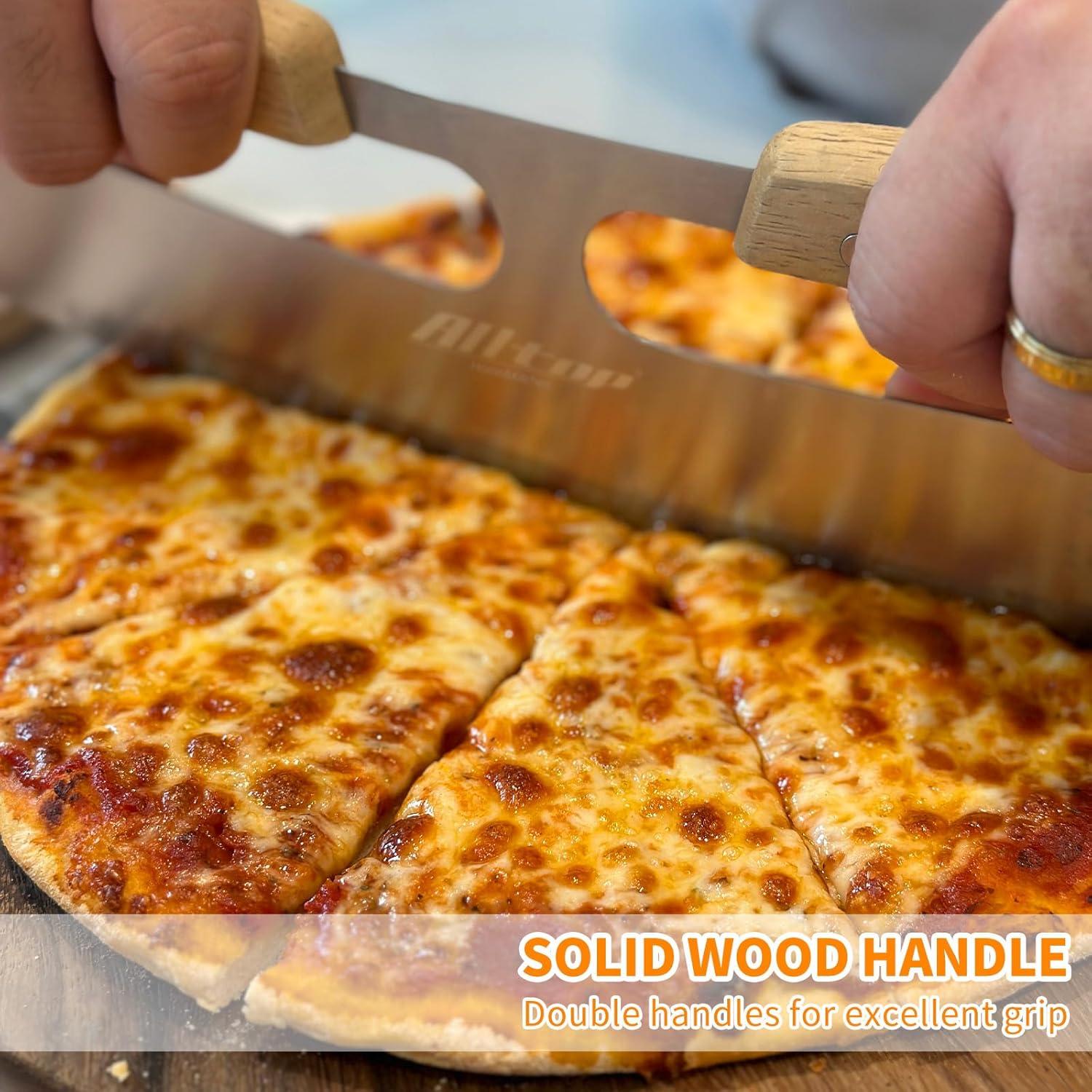 Cortador de Pizza ALLTOP Acero Inoxidable 35,56 cm Doble Mango